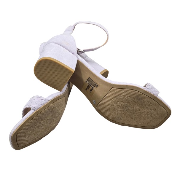 Maurices Women's Light Purple Suede Ankle Strap Block Heels Sandals Size 8M - Picture 7 of 7